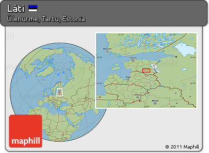 Savanna Style Location Map of Läti