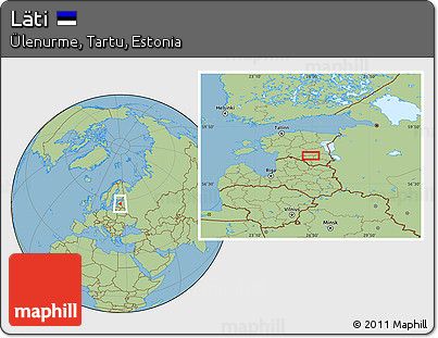 Savanna Style Location Map of Läti