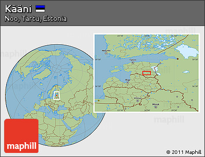 Savanna Style Location Map of Kääni