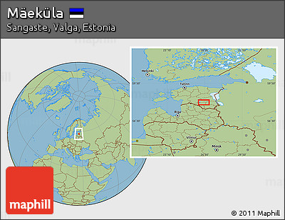 Savanna Style Location Map of Mäeküla