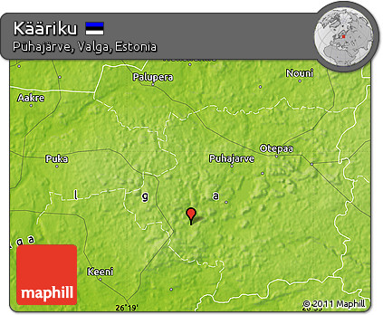 Physical Map of Kääriku