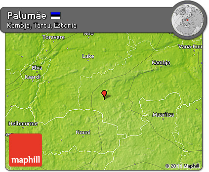 Physical Map of Palumäe
