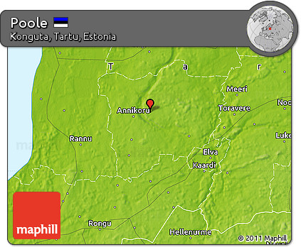 Physical Map of Poole