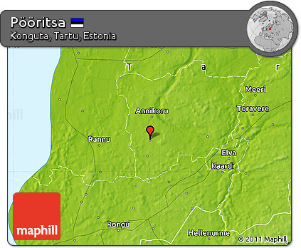 Physical Map of Pööritsa