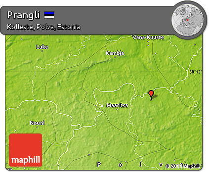 Physical Map of Prangli