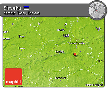 Physical Map of Sirvaku