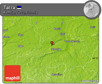 Physical Map of Tatra
