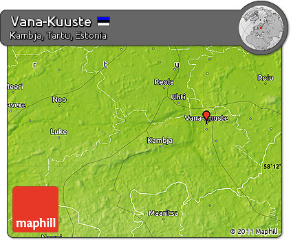 Physical Map of Vana-Kuuste