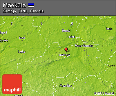 Physical Map of Mäeküla