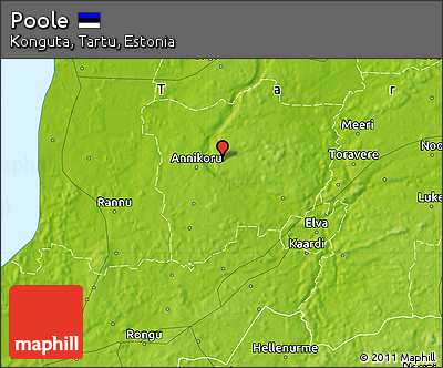 Physical Map of Poole
