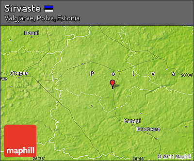 Physical Map of Sirvaste