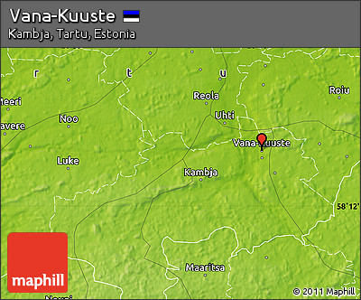 Physical Map of Vana-Kuuste