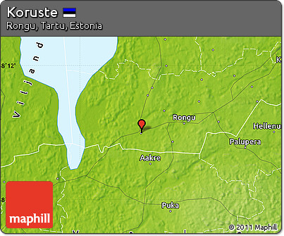 Physical Map of Koruste