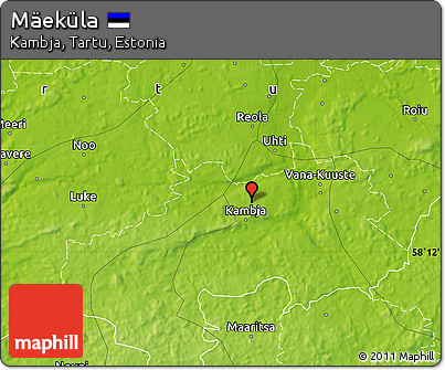 Physical Map of Mäeküla