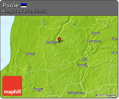 Physical Map of Poole