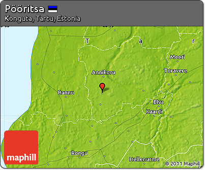 Physical Map of Pööritsa