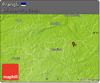 Physical Map of Prangli