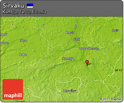 Physical Map of Sirvaku