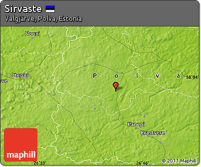 Physical Map of Sirvaste