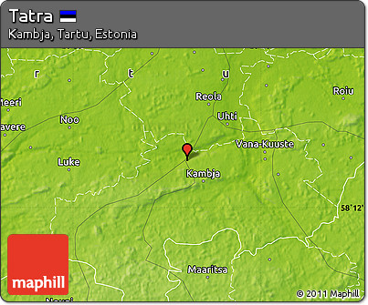 Physical Map of Tatra