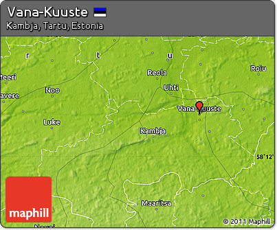 Physical Map of Vana-Kuuste