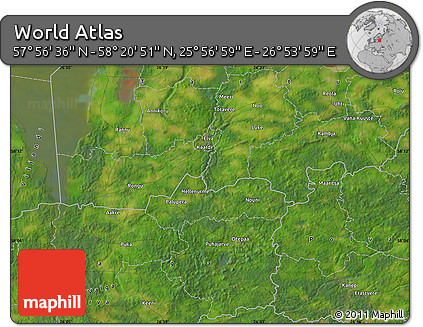 Satellite Map of the Area around 58° 8' 44" N, 26° 25' 29" E