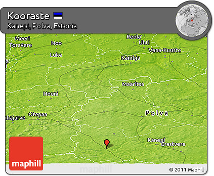 Physical Panoramic Map of Kooraste