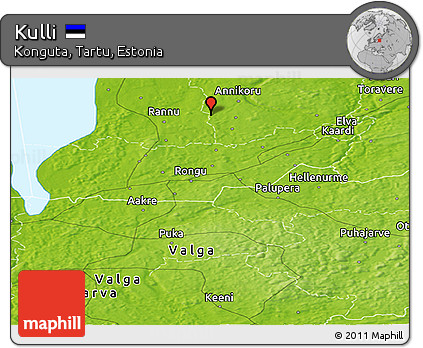 Physical Panoramic Map of Kulli