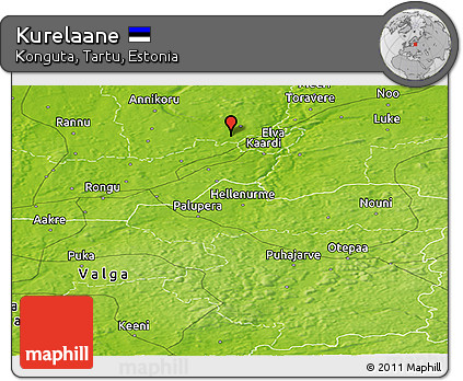 Physical Panoramic Map of Kurelaane