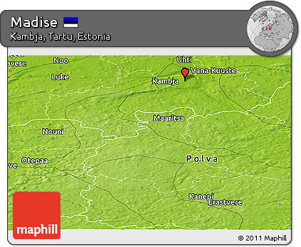Physical Panoramic Map of Madise