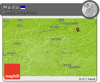 Physical Panoramic Map of Maidla