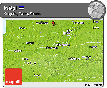 Physical Panoramic Map of Mälgi