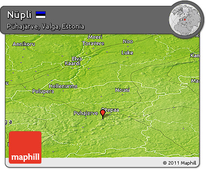Physical Panoramic Map of Nüpli