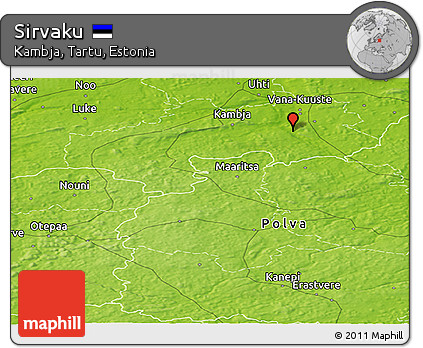 Physical Panoramic Map of Sirvaku