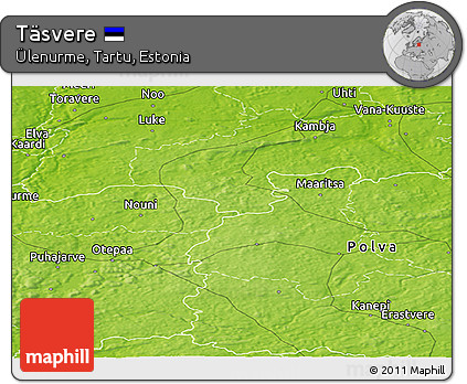 Physical Panoramic Map of Täsvere