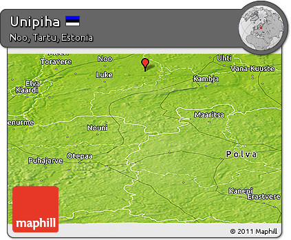 Physical Panoramic Map of Unipiha