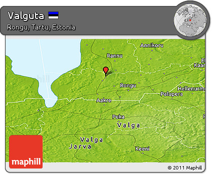 Physical Panoramic Map of Valguta