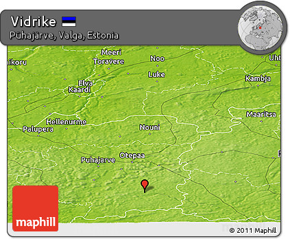 Physical Panoramic Map of Vidrike