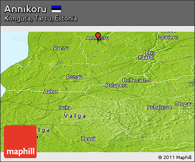 Physical Panoramic Map of Annikoru