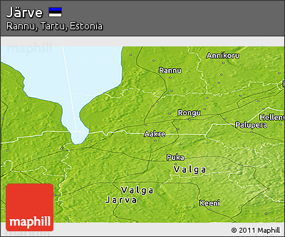 Physical Panoramic Map of Järve