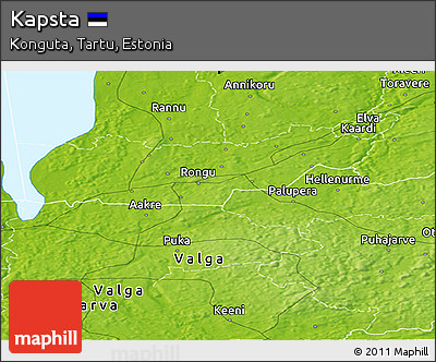 Physical Panoramic Map of Kapsta