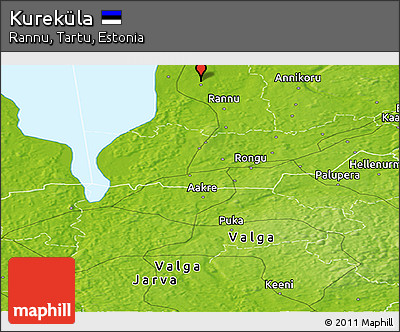 Physical Panoramic Map of Kureküla