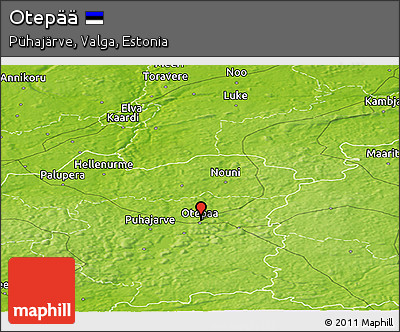 Physical Panoramic Map of Otepää