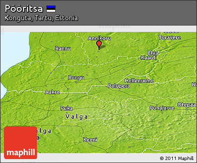 Physical Panoramic Map of Pööritsa
