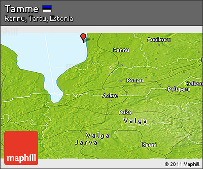 Physical Panoramic Map of Tamme