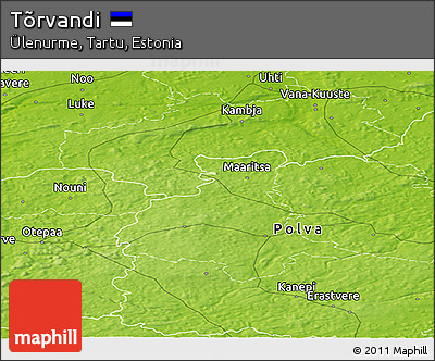 Physical Panoramic Map of Tõrvandi
