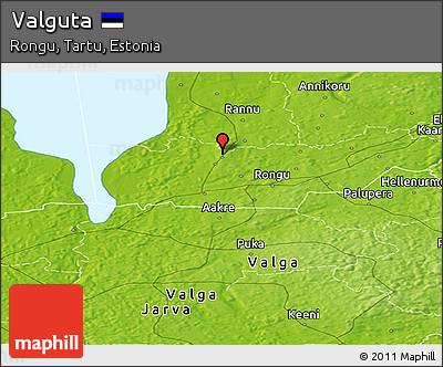Physical Panoramic Map of Valguta