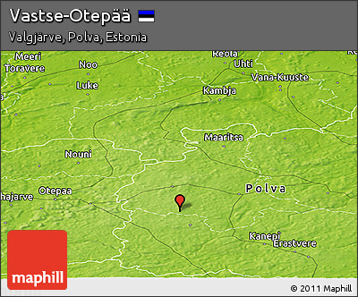 Physical Panoramic Map of Vastse-Otepää