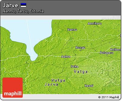 Physical Panoramic Map of Järve