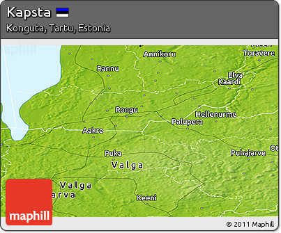 Physical Panoramic Map of Kapsta